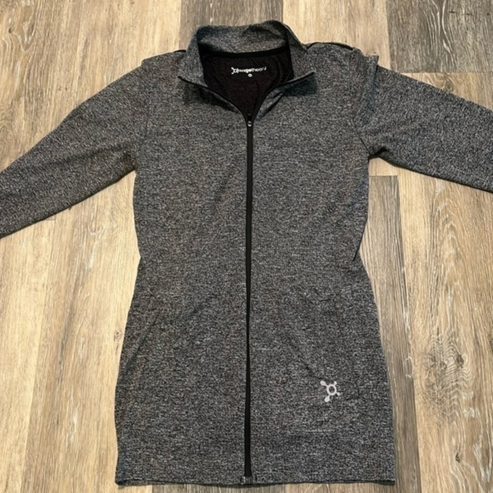 Orange Theory Women’s Warm Up Gray Track Jacket Medium